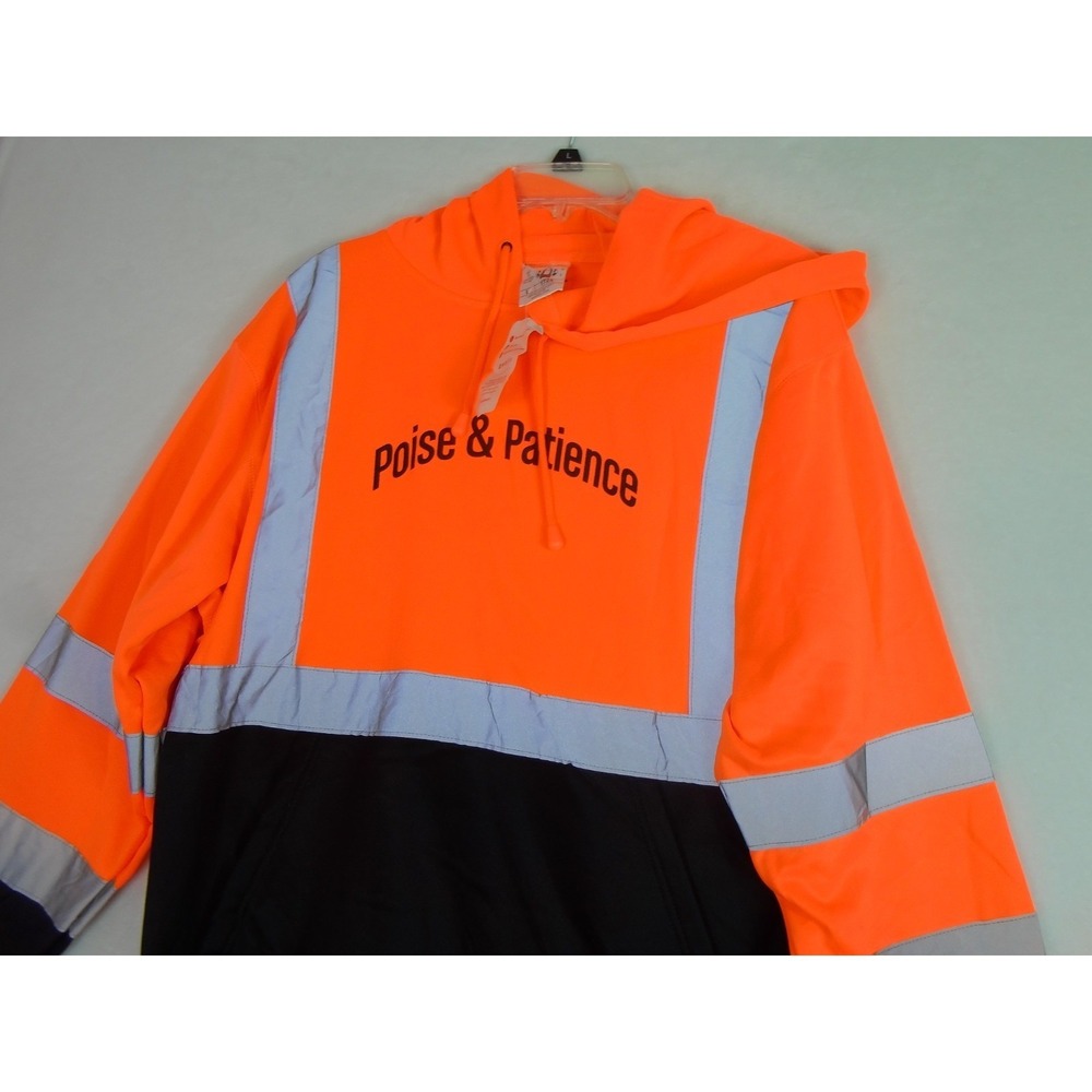 Kishigo High Visibility Hooded Sweatshirt Class 3 Safety Hoodie Orange Size L - Picture 11 of 12
